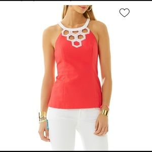 Lilly Pulitzer ANNABELLE TOP in 'Island Coral'